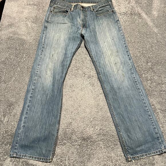 Levis Jeans Mens 34x32 Blue 559 Relaxed Straight Workwear Distressed Baggy - Picture 1 of 13